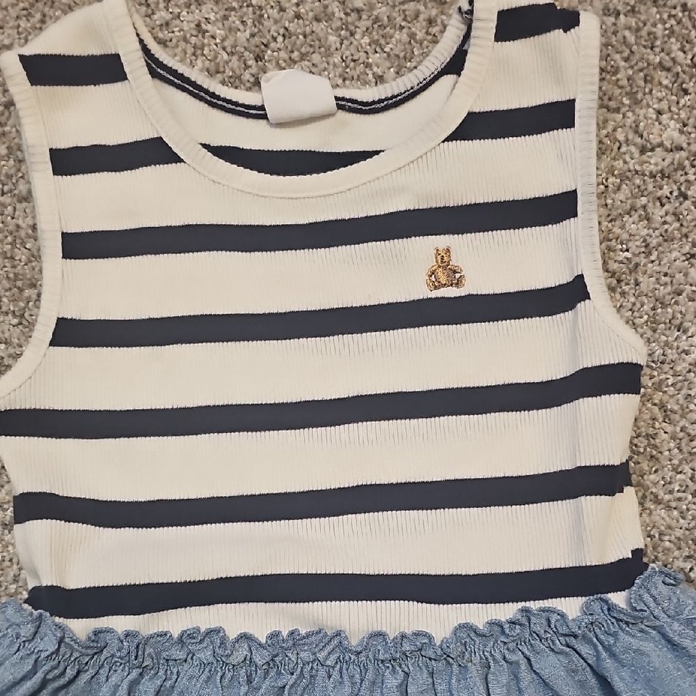 GAP Blue and White Striped Baby Dress - Picture 6 of 16